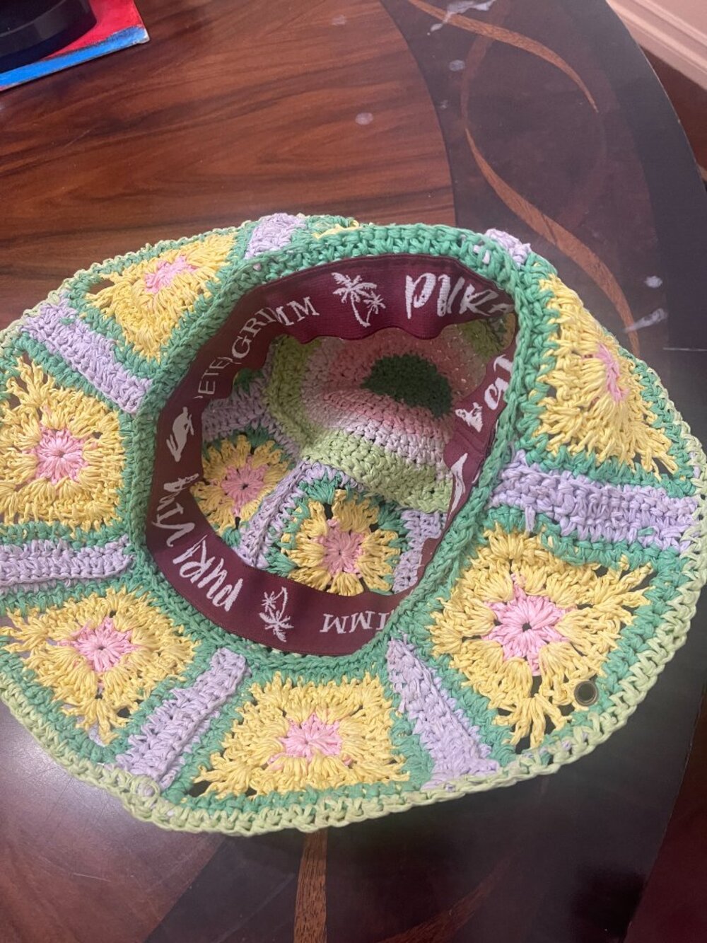 Peter Grimm Fergie Granny Square Crochet Hat Anthro Free People Style - Picture 4 of 5